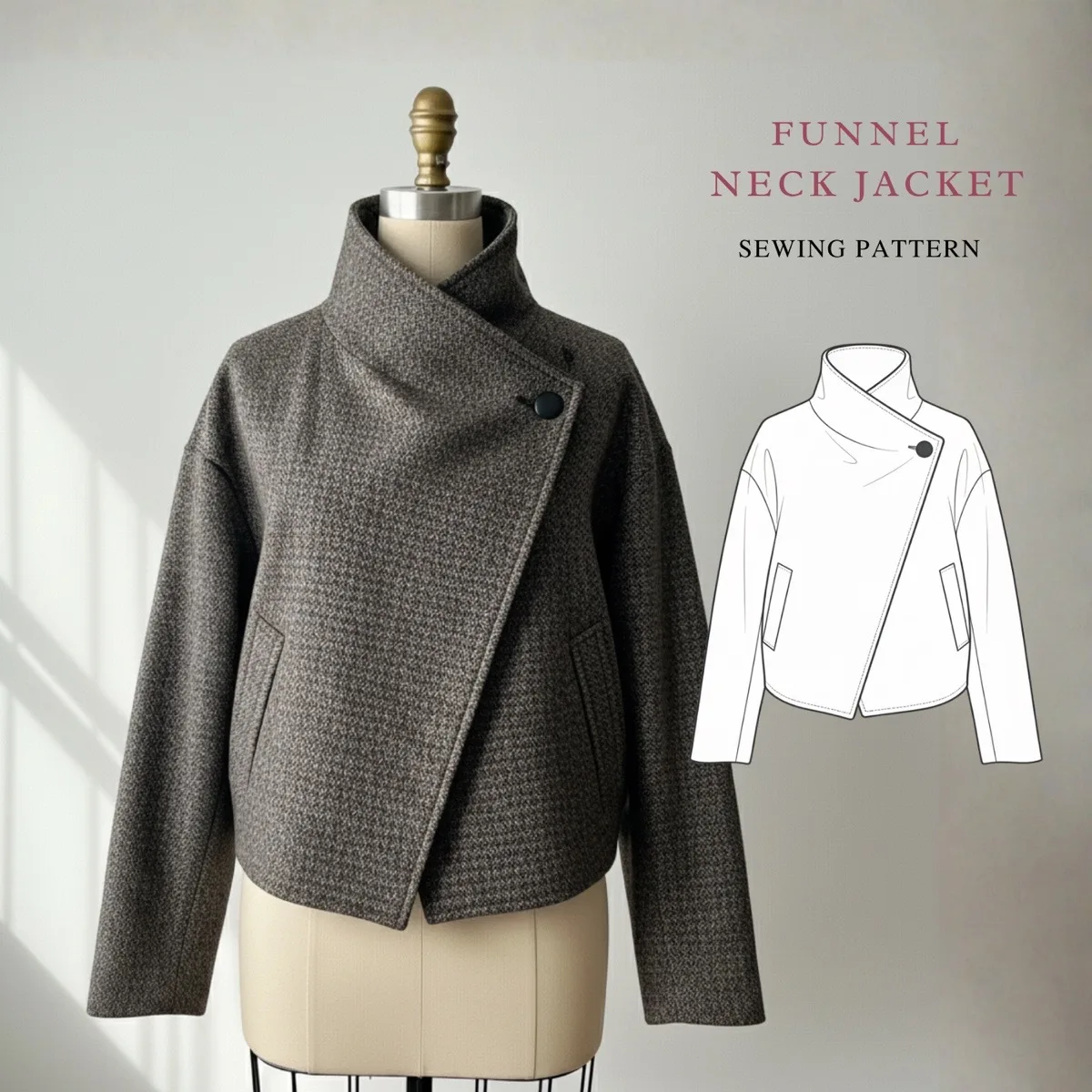 Funnel Neck Jacket